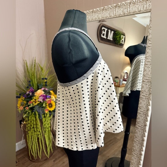 Anthropologie • Postmark • Jemma Polka Dot Jacquard Swing Halter Top - Picture 8 of 10
